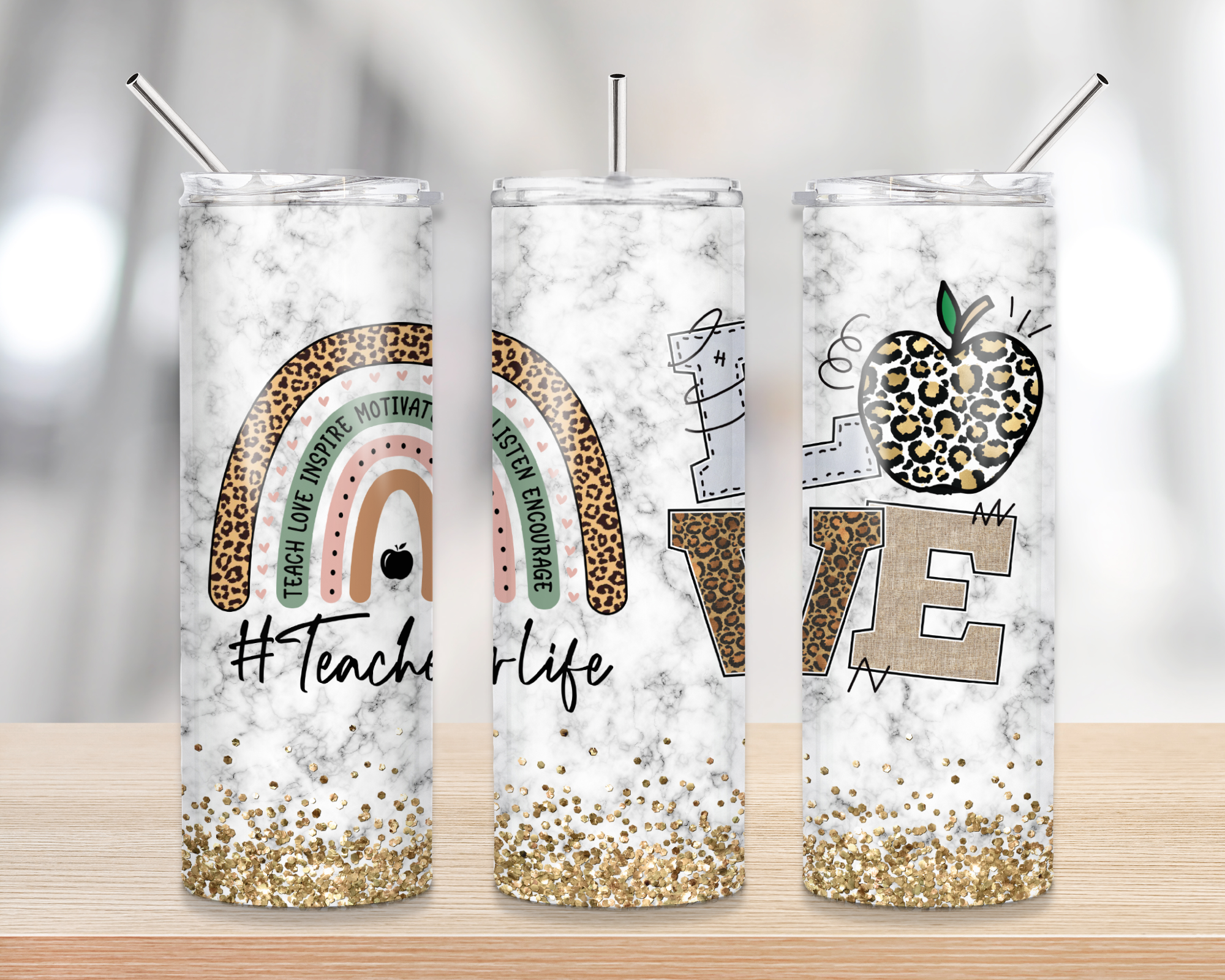 Love Teacher Life 20 oz. Tumbler