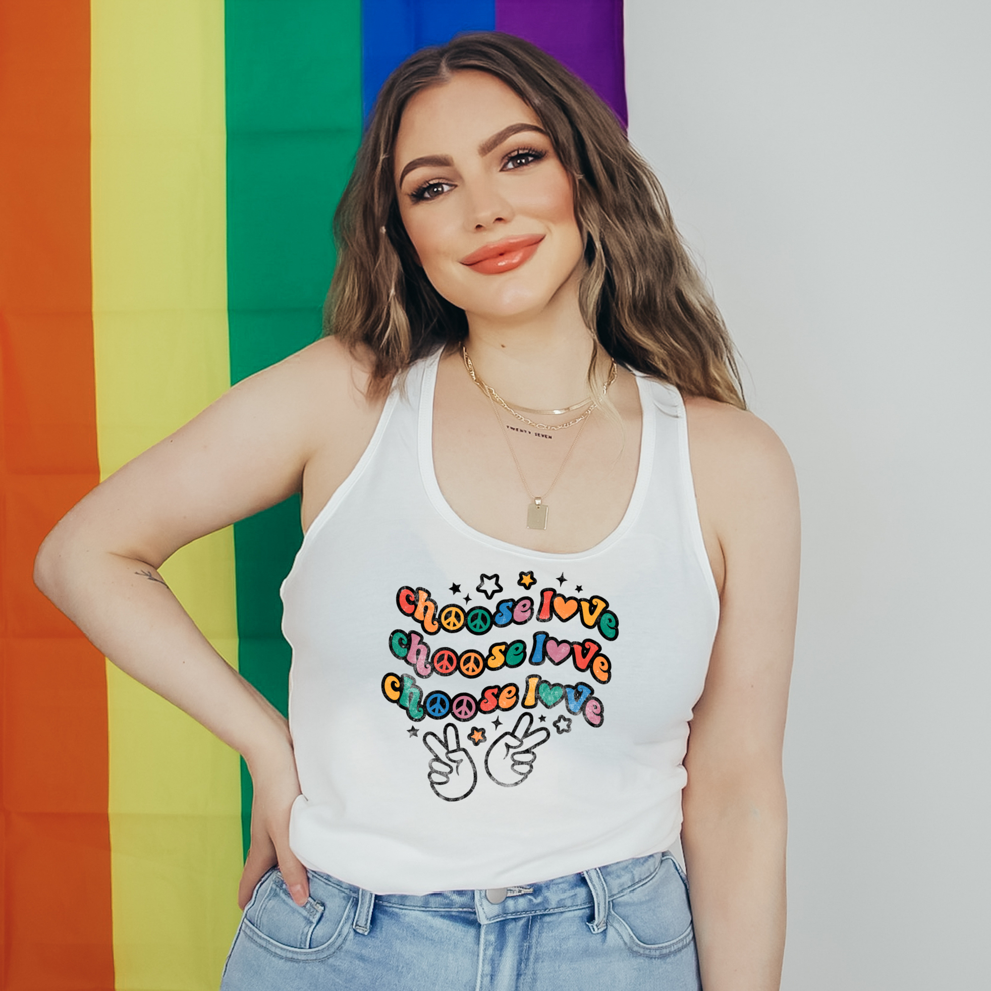 Choose Love Retro Pride Shirt