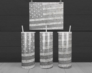 Concrete American Flag 20 oz. Tumbler