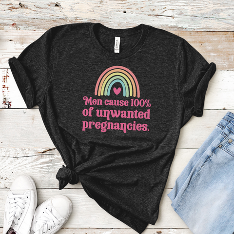 Men Cause 100% of Unwanted Pregnancies Shirt