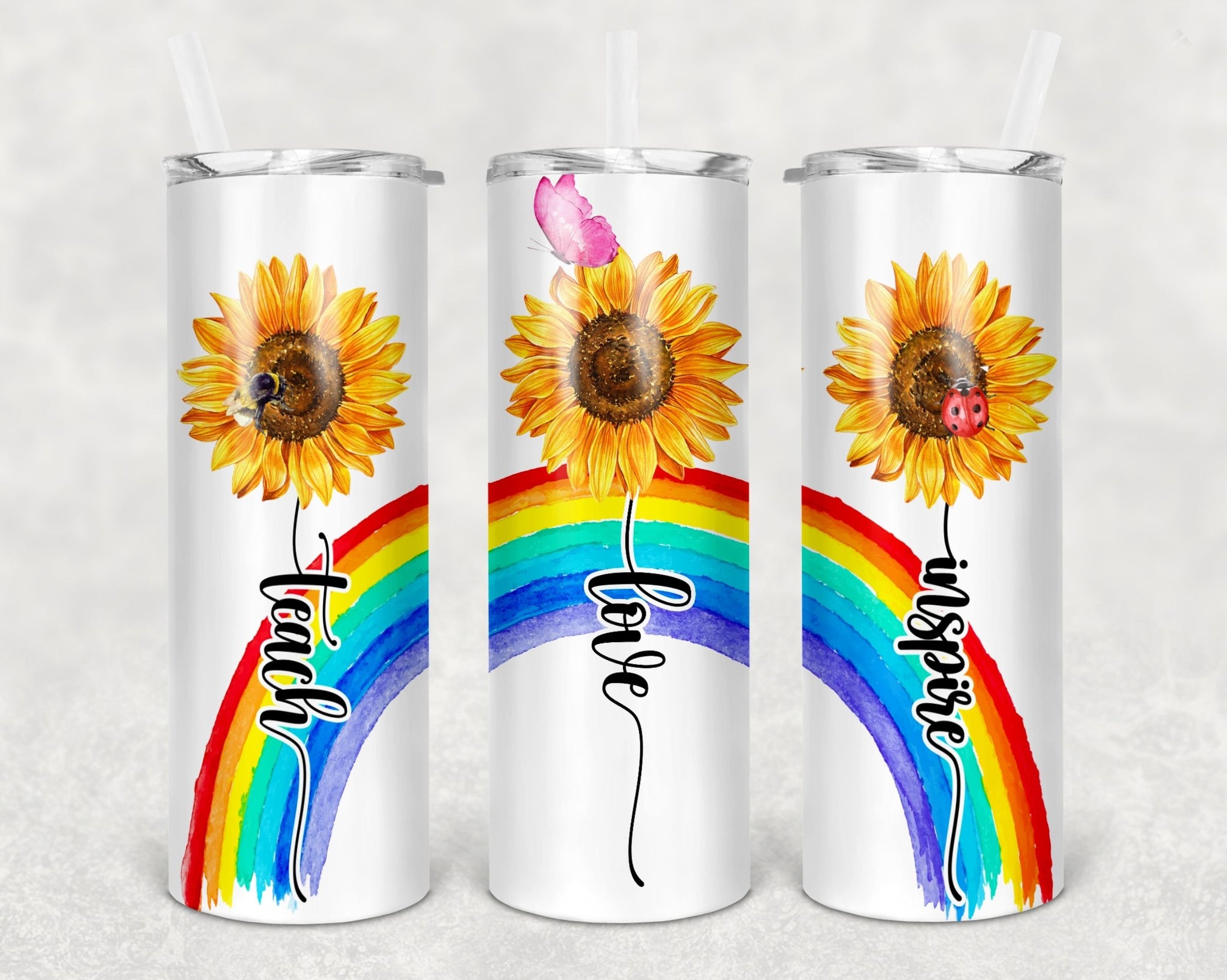 Teach Love Inspire Sunflower 20 oz. Tumbler