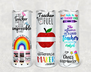 Customizable Teacher Collage 20 oz. Tumbler