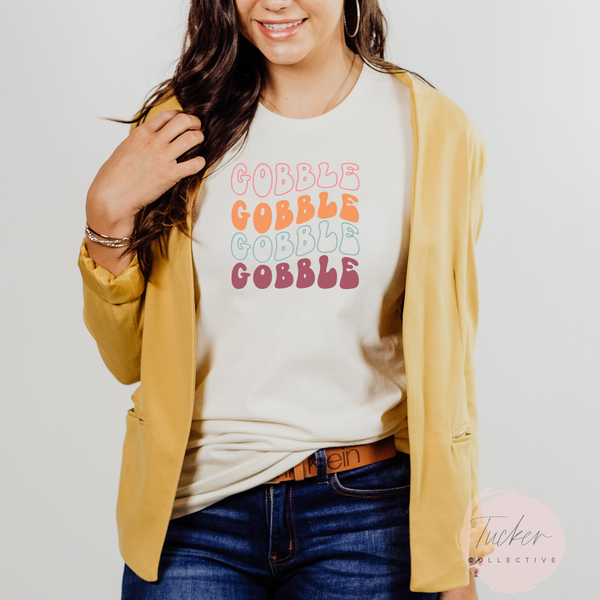 Retro Gobble Thanksgiving Shirt