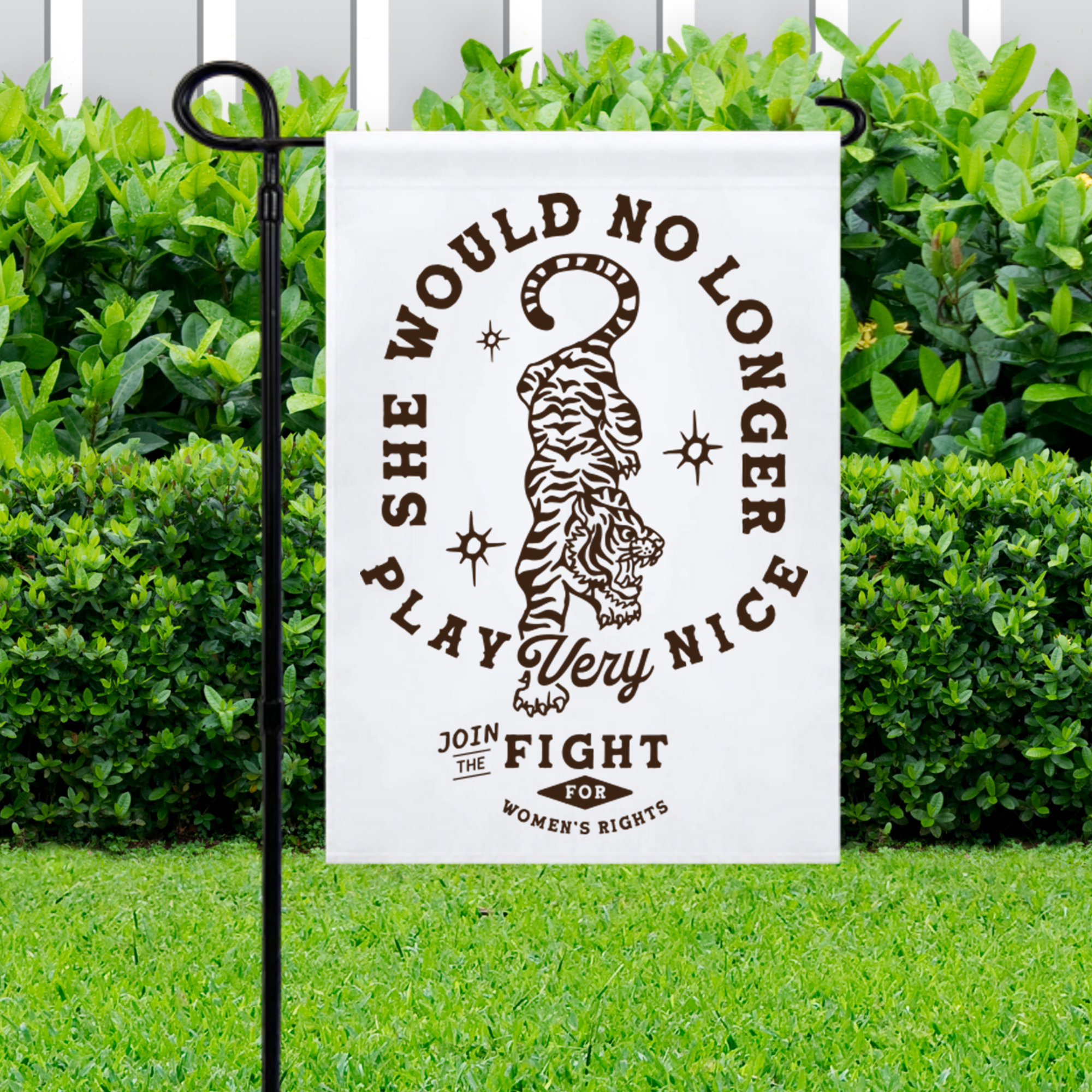 Join the Fight for Women's Rights Garden Flag