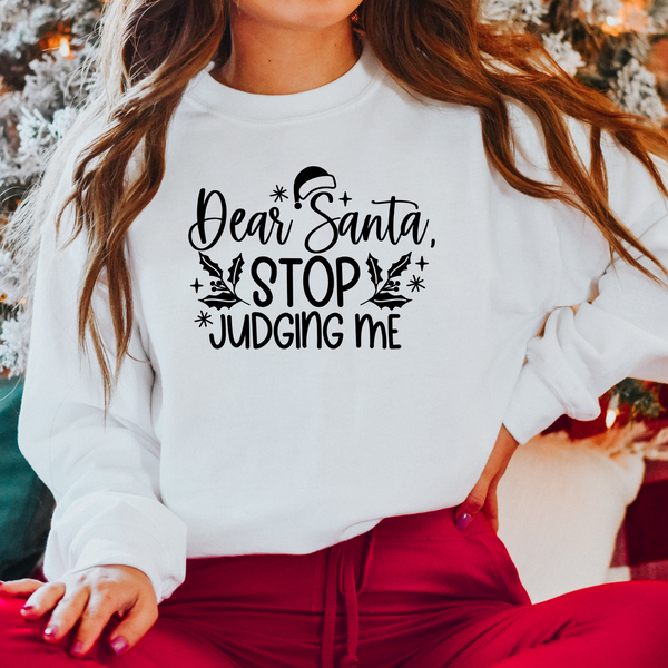 Santa Stop Judging Christmas Shirt